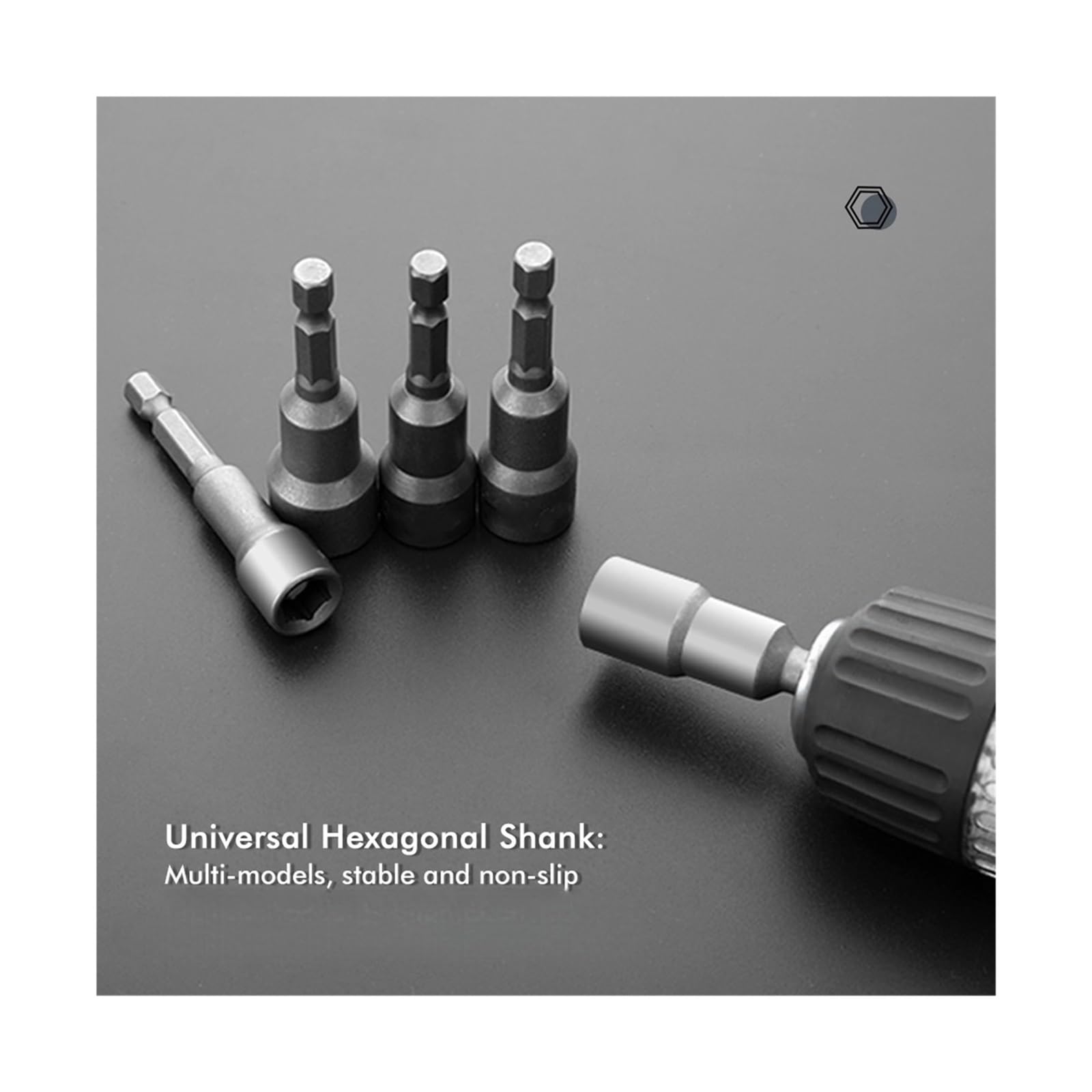 10Pcs 6-19mm Power Nut Driver Set For Impact Drill Socket Wrench Setters 1/4inch Hex Shank