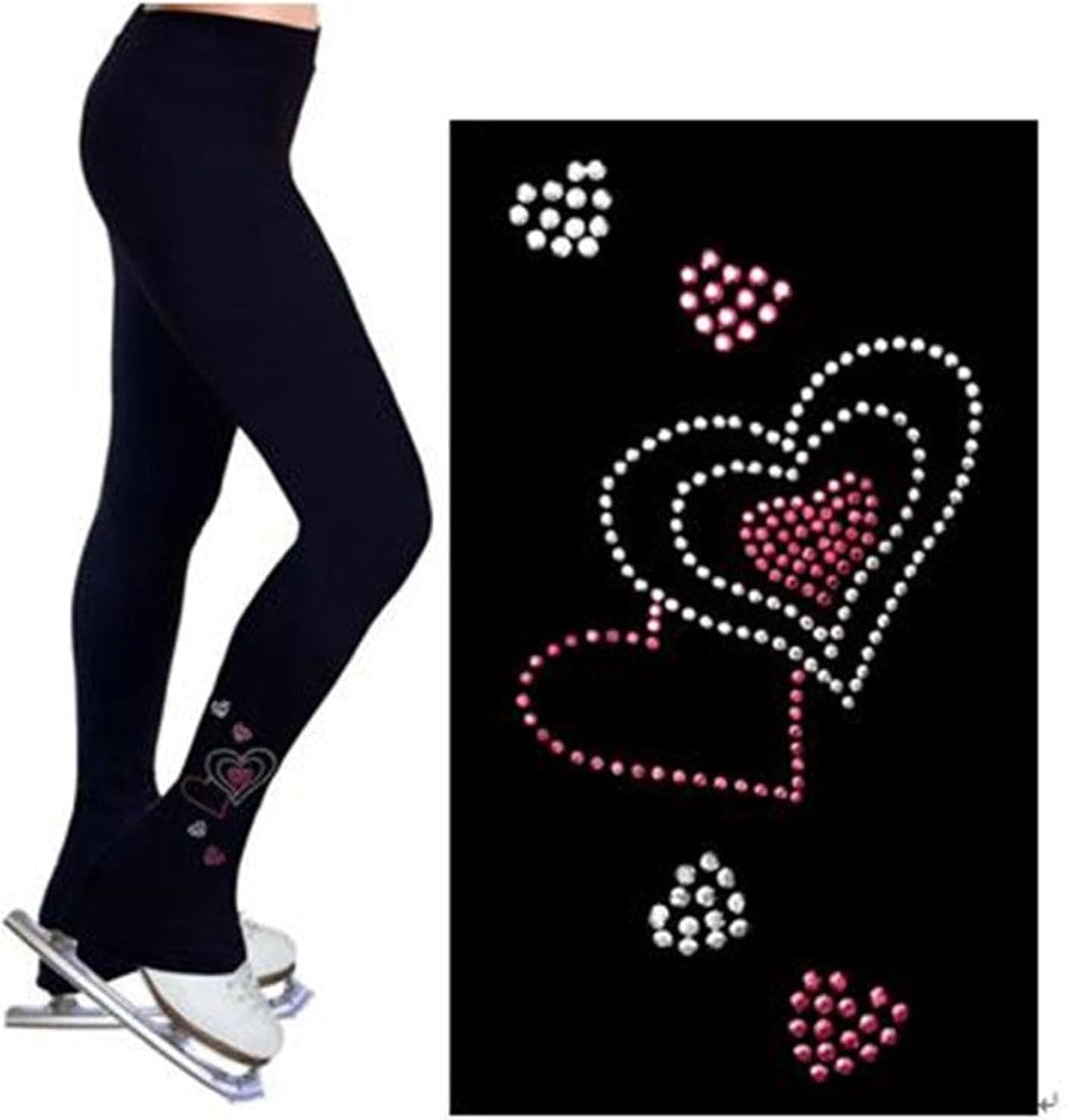 Ladies Thermal Figure Skating Trousers with Comfort Fit, Training Leggings for Skate Competition, Performance Bottom Wear for Ice Skaters