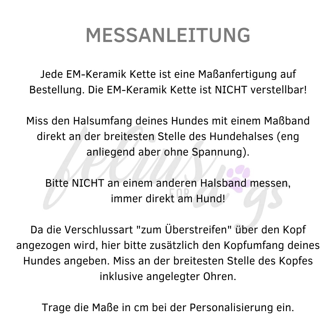 EM-Keramik Kette *Gipsymee* Chichi Ivory - edles Tau Schmuckhalsband für Hunde - Taupe und Rosegold