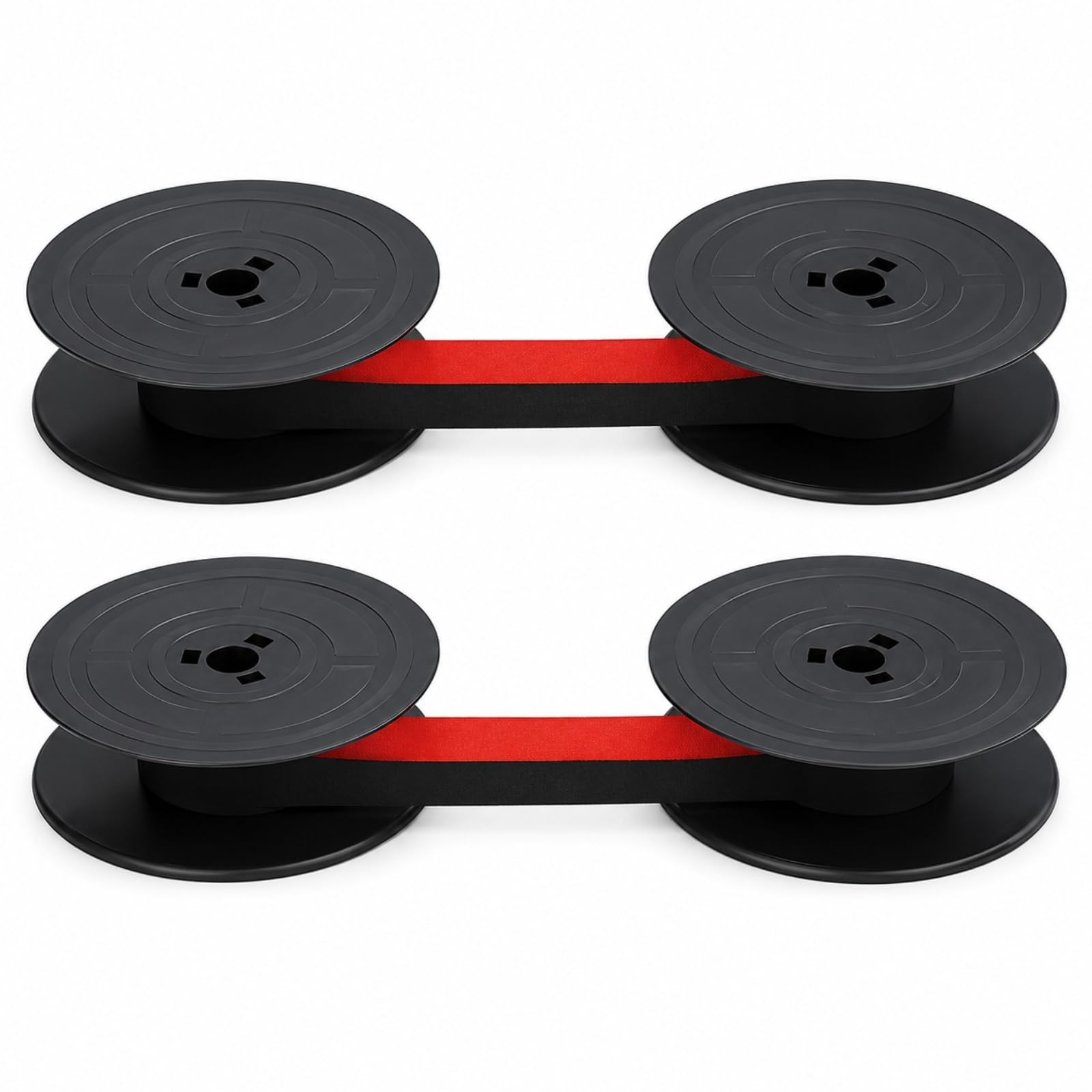 2 Pack Black Red Ink Typewriter Ribbon Twin Spool for Vintage Typewriters