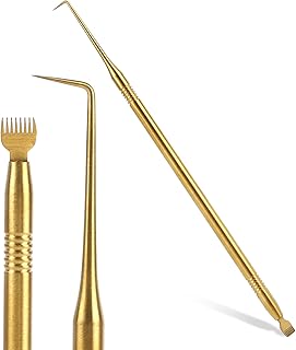 Professional Lash Lift Tool, Stainless Steel Eyelash Separator with Comb, Eyelash Lift and Tint Kit, Lash Perming Brush for Salon Use, Gold