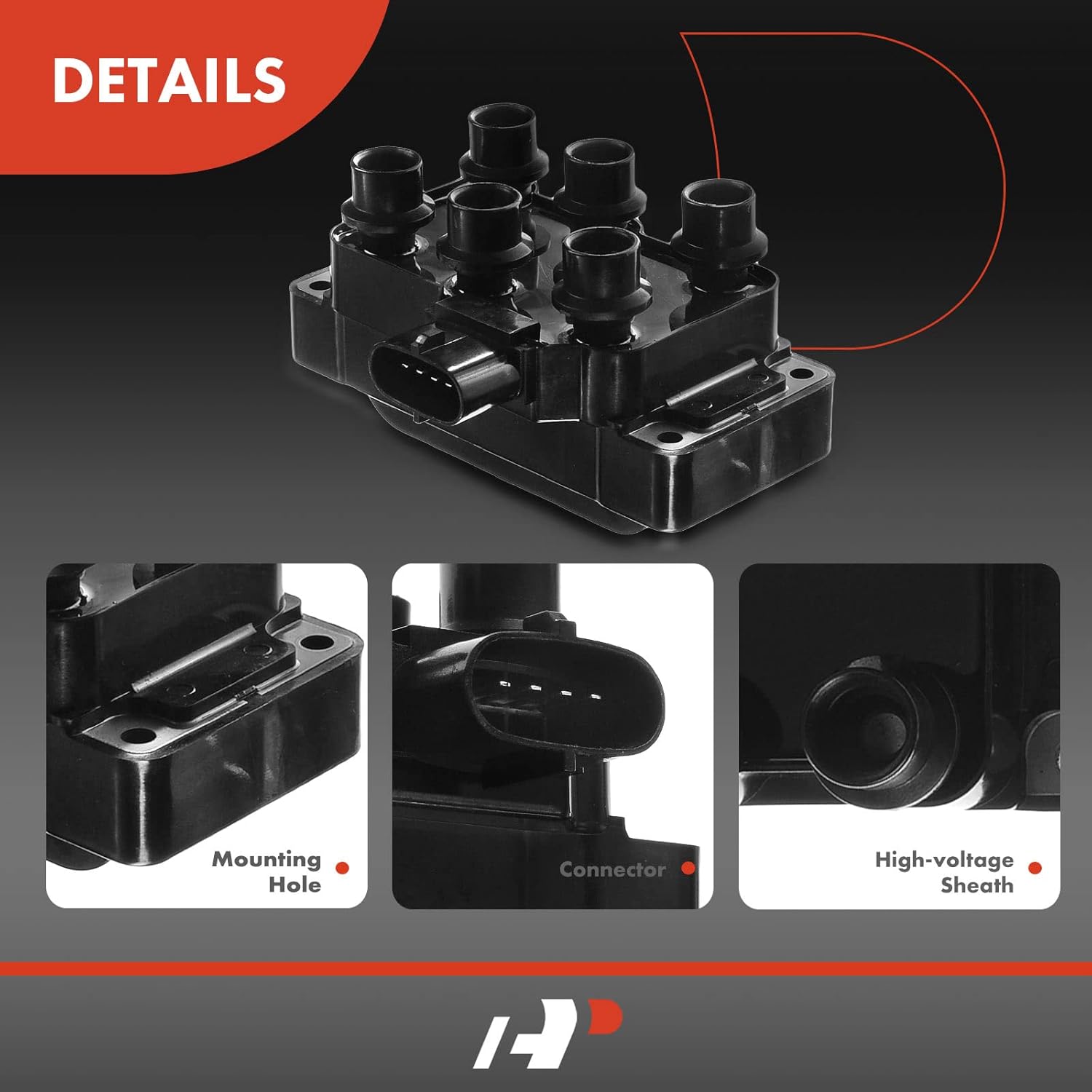 A-Premium Ignition Coil Pack & Spark Plug Wire Set Compatible with Ford Explorer 2002-2010 Explorer Sport Trac 2007-2010 Explorer Sport Trac 2001-2010 4.0L