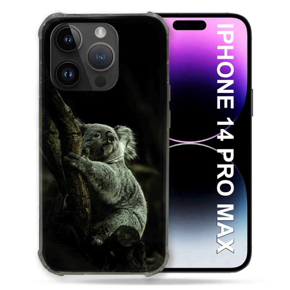 Cokitec iPhone 14 Pro Plus Case (6.7) Animal Koala Black