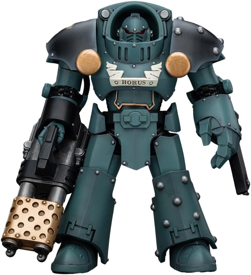 JOYTOY Warhammer 40k The Horus Heresy Sons of Horus Tartaros Terminator Squad Terminator with Heavy Flamer and Chainfist 1/18 Scale Collectible Action Figure