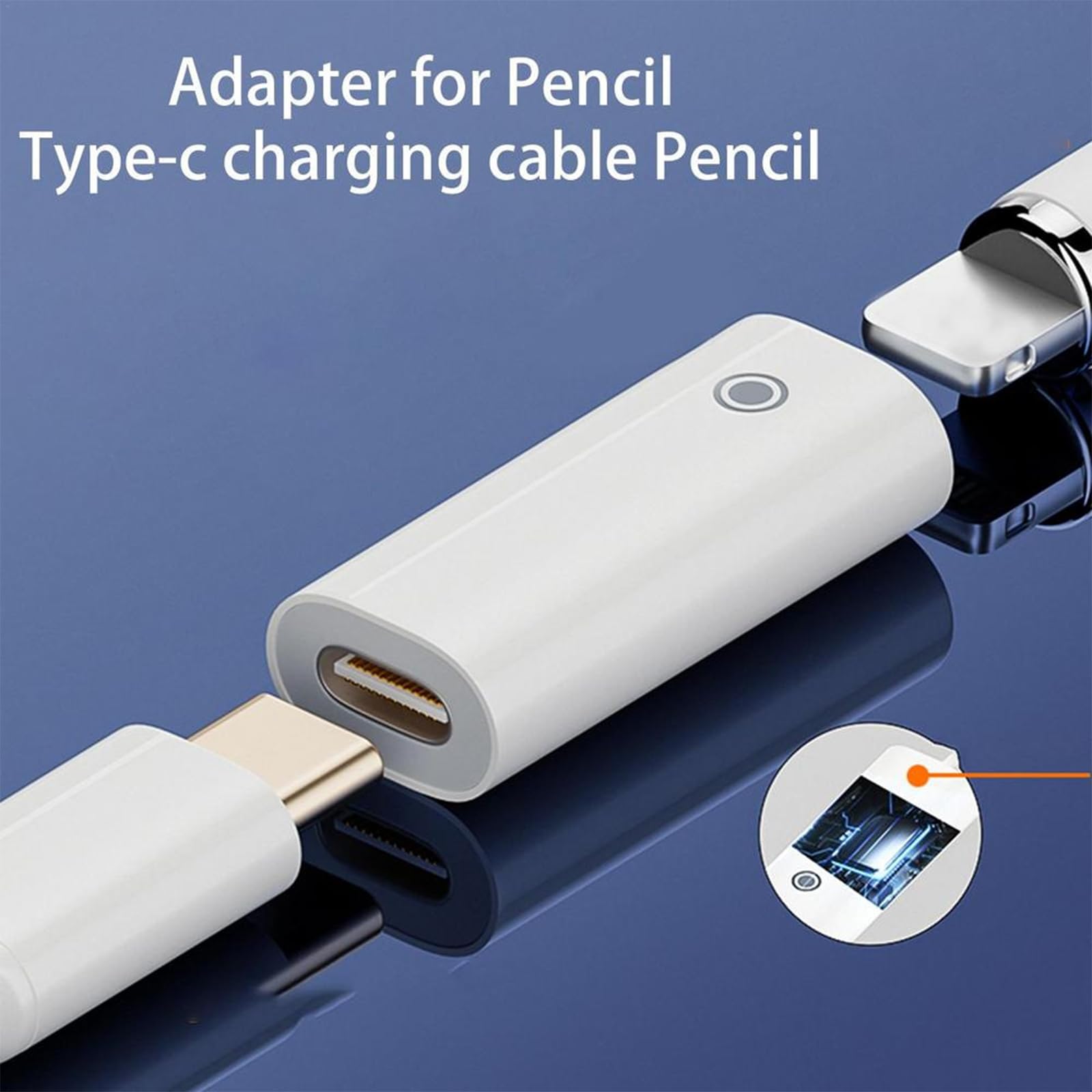 Hsupez 2 Stück USB-C auf Apple Pencil Adapter, Typ C auf iPencil