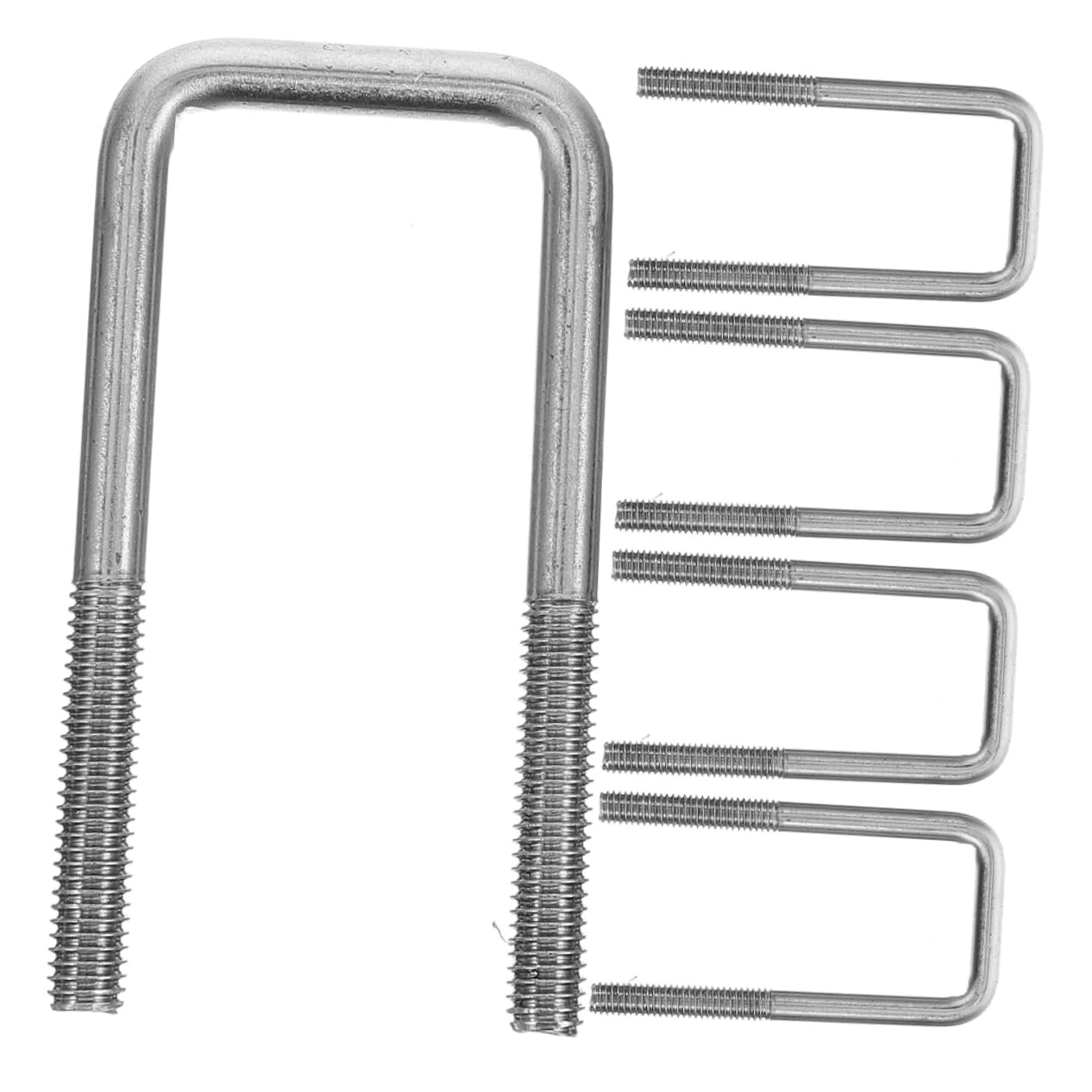 NAMOARLY 5pcs Square U-Bolts Stainless Steel U-Bolt Fastener Square Nuts Universal Clamp for Construction