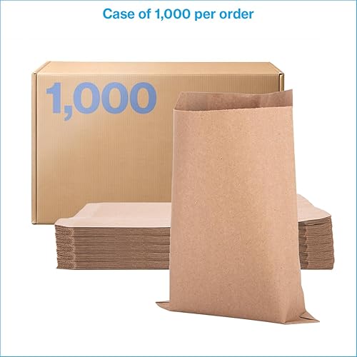 Miniatura 6 de SSWBasics Bolsas de mercancía medianas de papel kraft natural – 8.5 pulgadas de ancho x 11 pulgadas de alto – Caja de 1000 – Bolsas de papel para