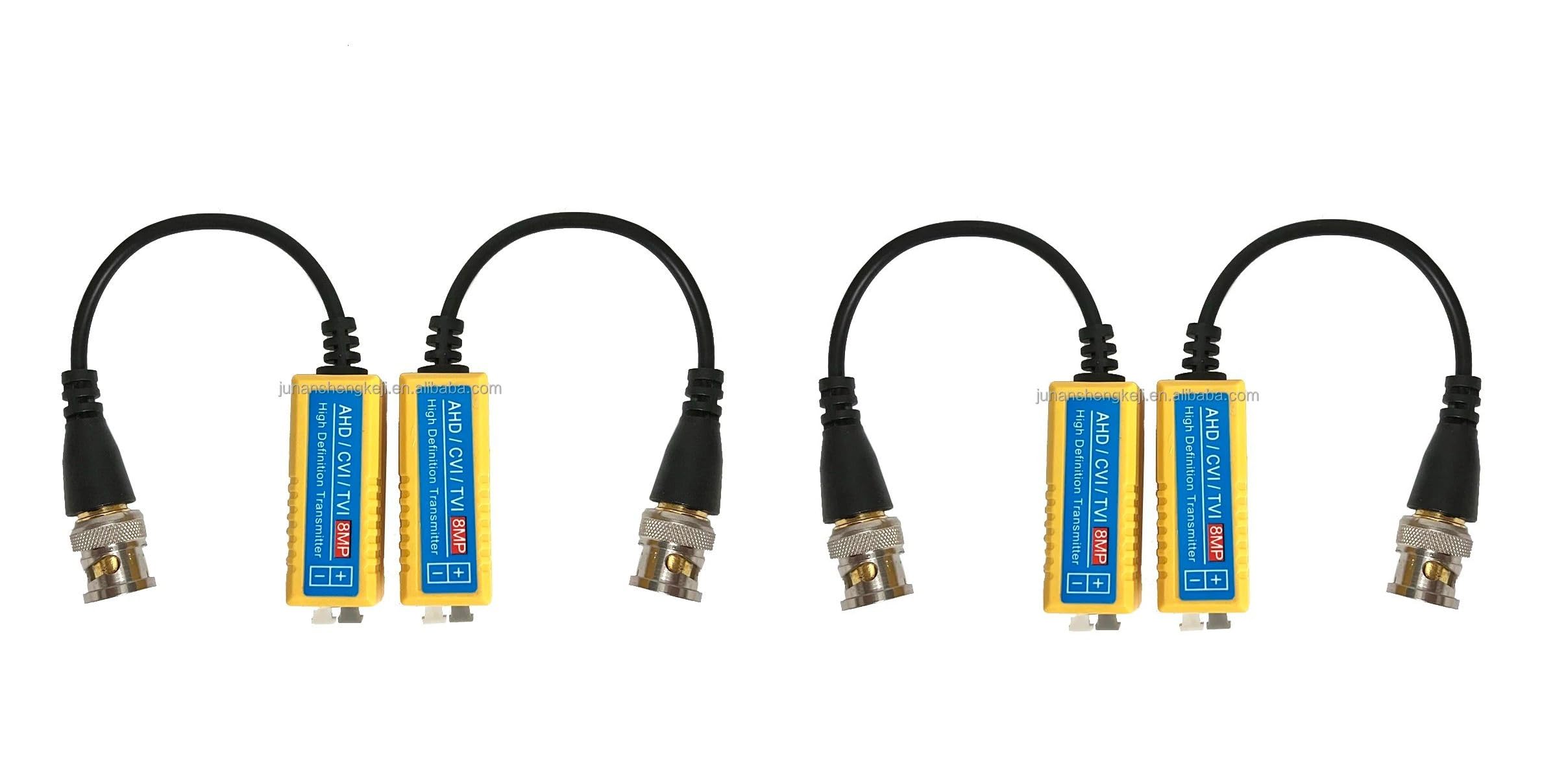 WiredCom 8MP Split Joint Mini CCTV BNC HD-CVI/TVI/CVBS/AHD Passive Transceiver Video Balun (PACK OF 2)-image-21