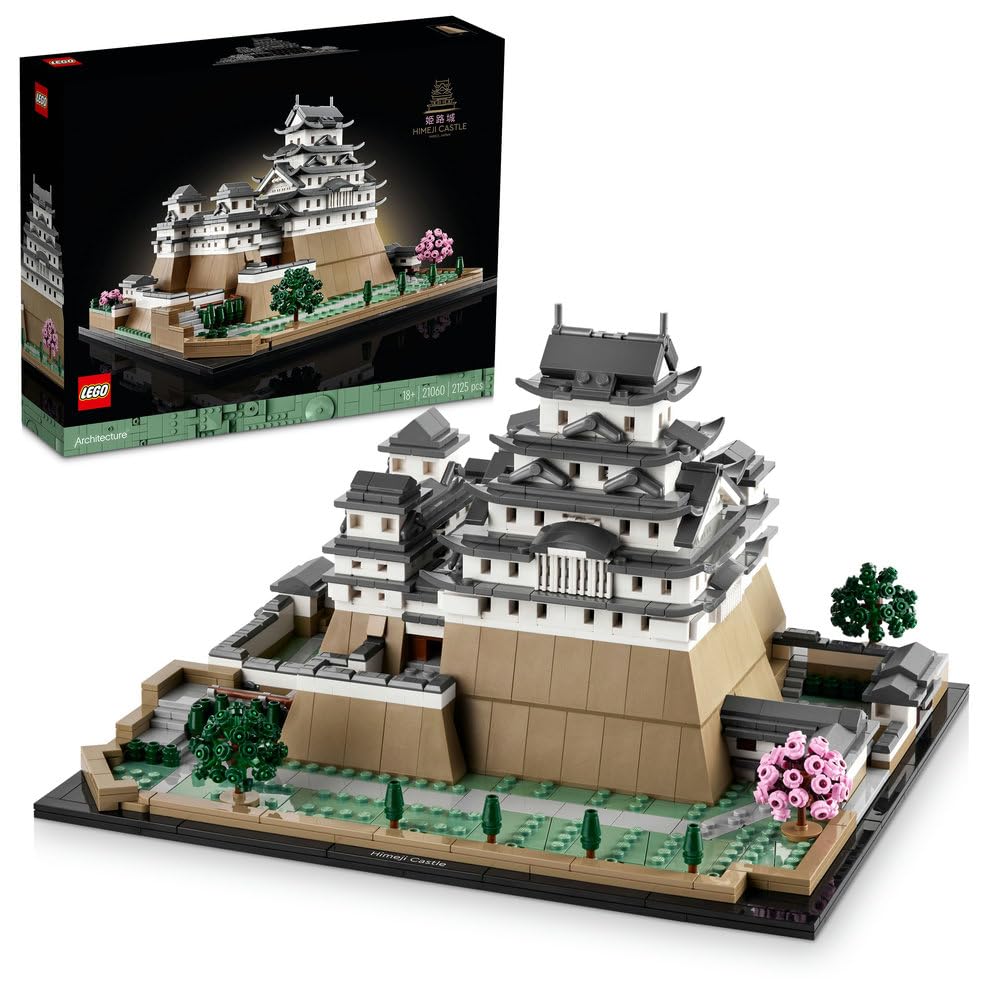 LEGO Architecture Zamek Himeji 21060 | Model architektoniczny, dekoracja do domu, prezent dla fana architektury, duży zestaw klocków konstrukcyjnych, 2125 elementów