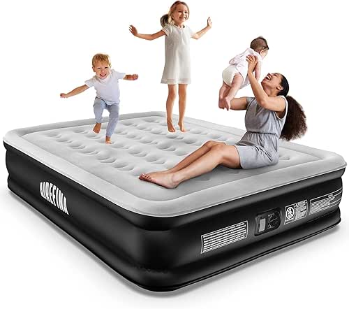 Airefina Queen Air Mattress with Built-in Pump, Blow up Mattress