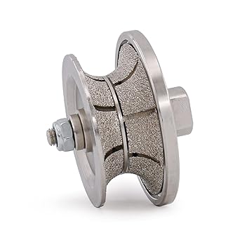 YOODOYEE V30 Diamond Router Bit Hand Profile Wheel Profiler Vacuum Brazed for Granite Concrete Marble Edge 5/8-11 Thread (V30)