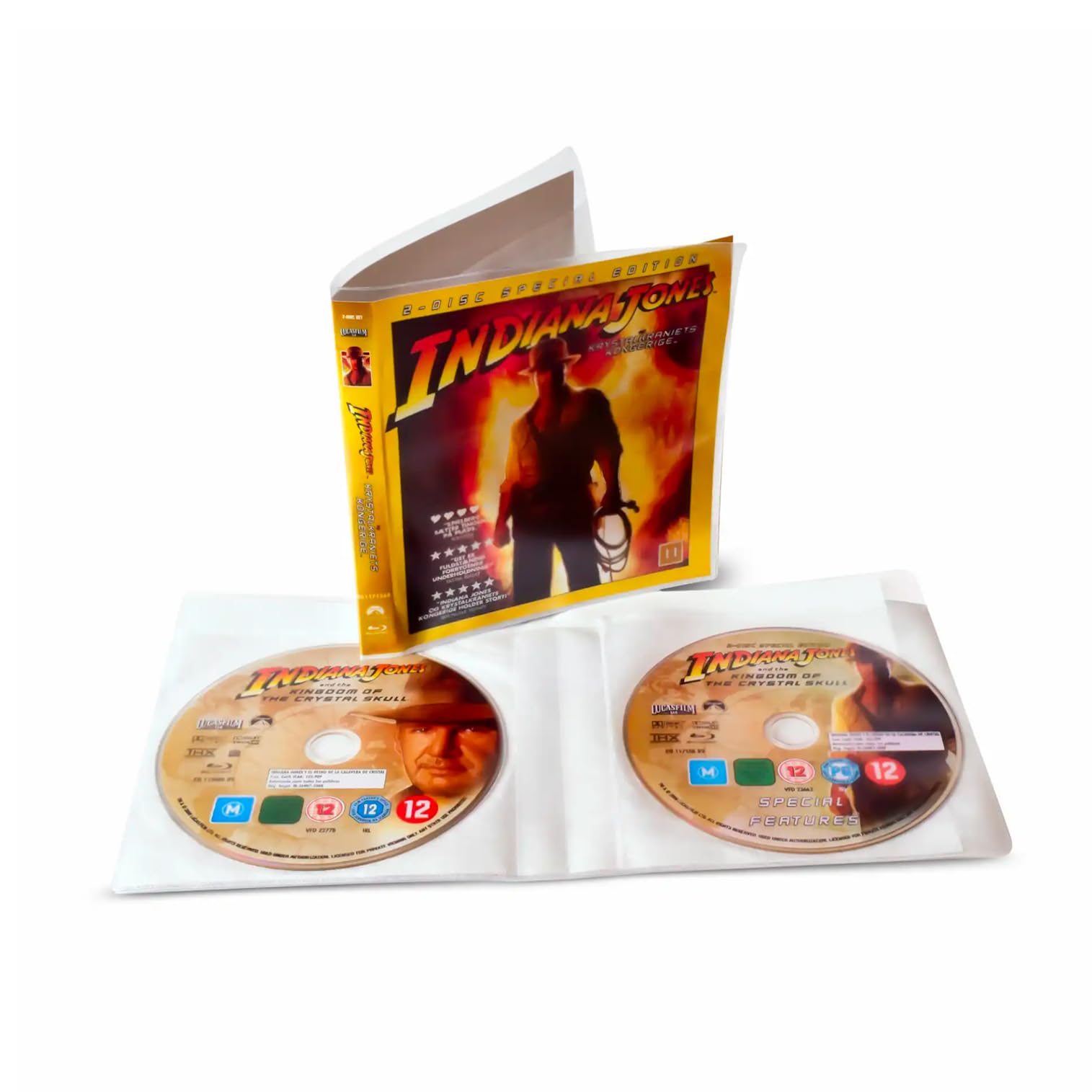 DJOIS by Tarifold - Protective Sleeve for Blu-Ray Disc Storage - 120 Micron Orange Peel Polypropylene - 50 Sleeves - 100 Unit Capacity - Durable -