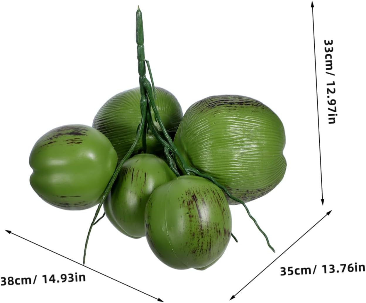 ABOOFAN Realistic Artificial Coconuts for Party Decorations Lifelike Tropical Centerpiece for Themed Events Easy to Arrange and Transport