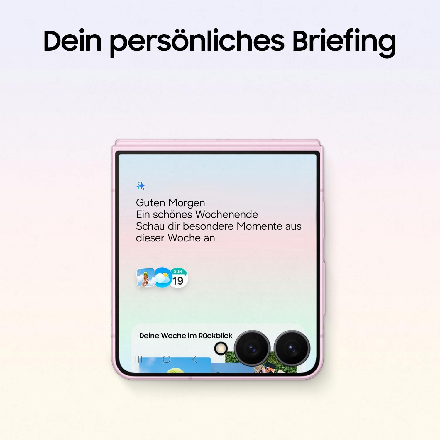 Samsung Galaxy Z Flip8 AI Smartphone, 256 GB Speicher, 12 GB RAM, Cream | Android Handy, 50 MP Kamera, Freihand-Selfies, 4300 mAh Akku, Now Brief, 3 Jahre Herstellergarantie [Exklusiv auf Amazon]