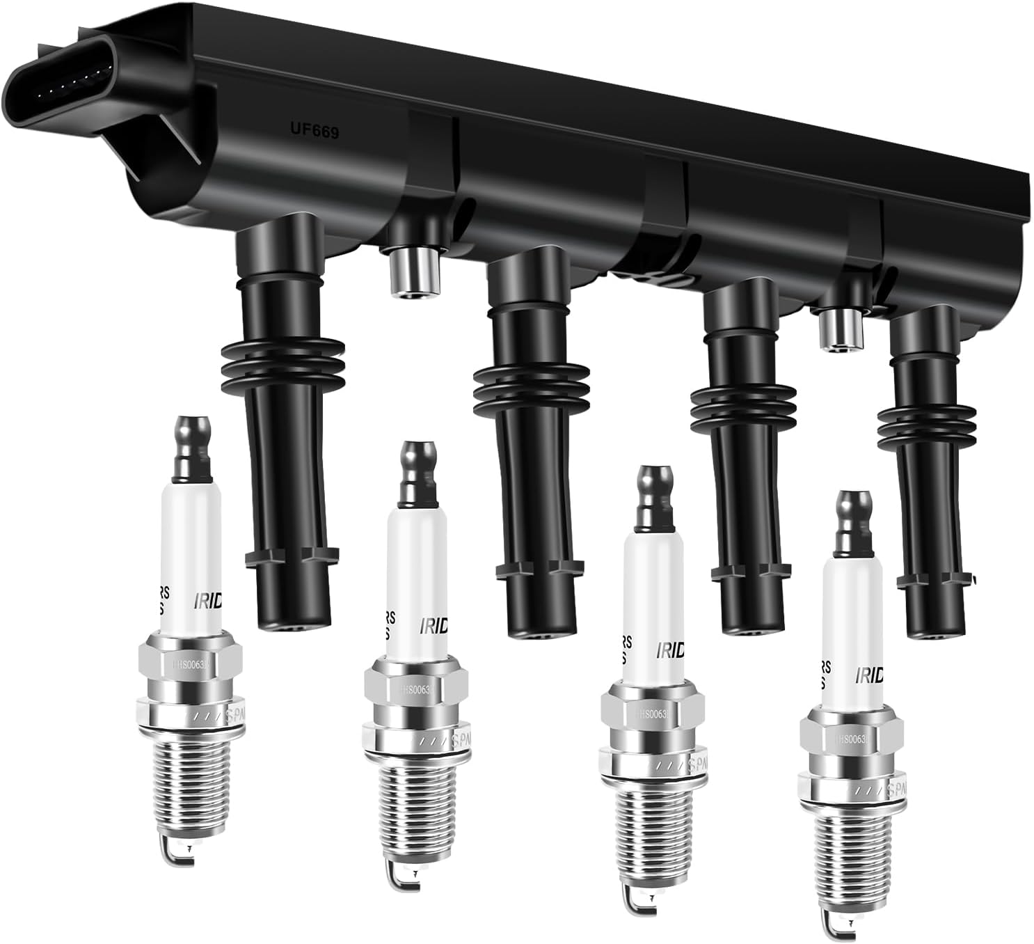 UF669 Ignition Coil &XP3922 Iridium Spark Plug Set of 4 Pack Compatible with Buick Encore 2013-2019,for Chevy Cruze 2011-2015,for Cruze Limited 2016 Coil Pack