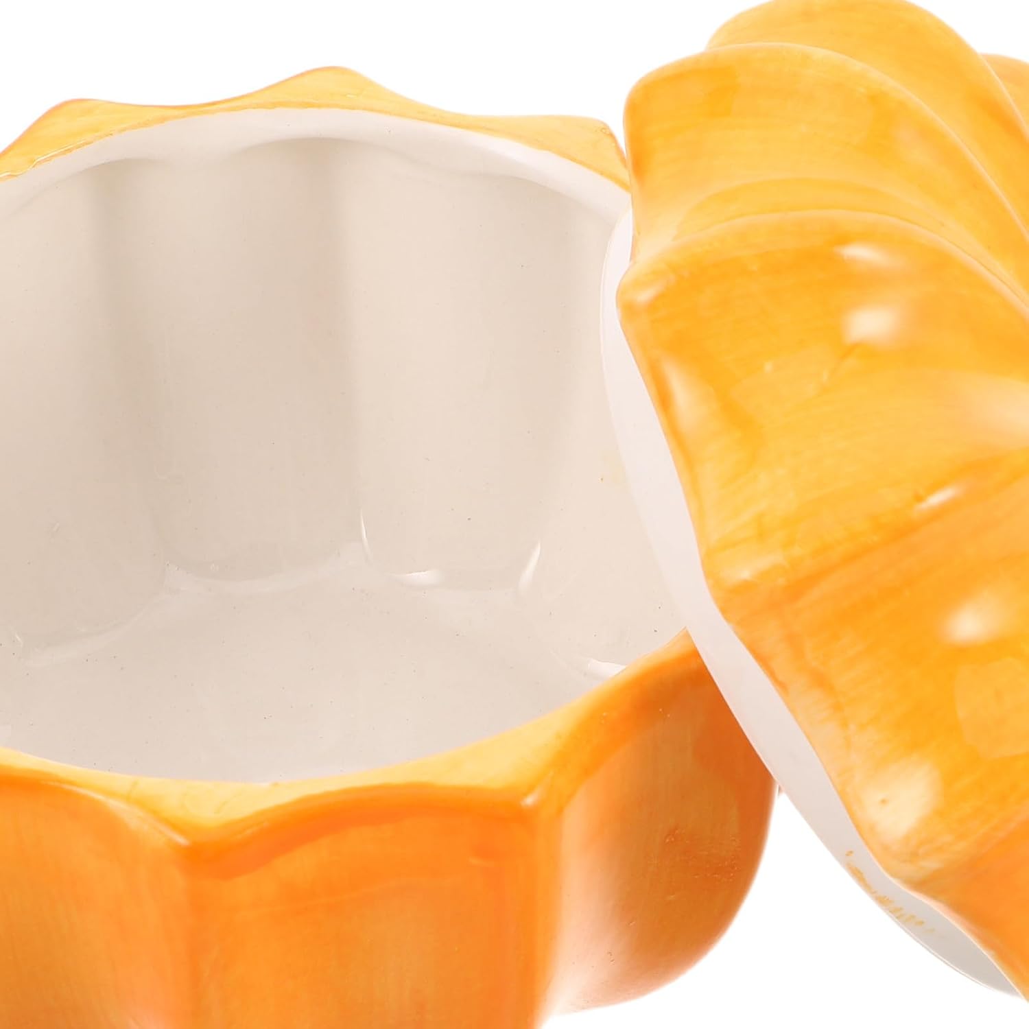 Zerodeko Pumpkin-shaped Ceramic Cookie Jar with Airtight Seal and Lid, Kitchen Storage Jar for Nuts and Snacks, Decorative Pumpkin Canister for Kitchen Countertop or Living Room