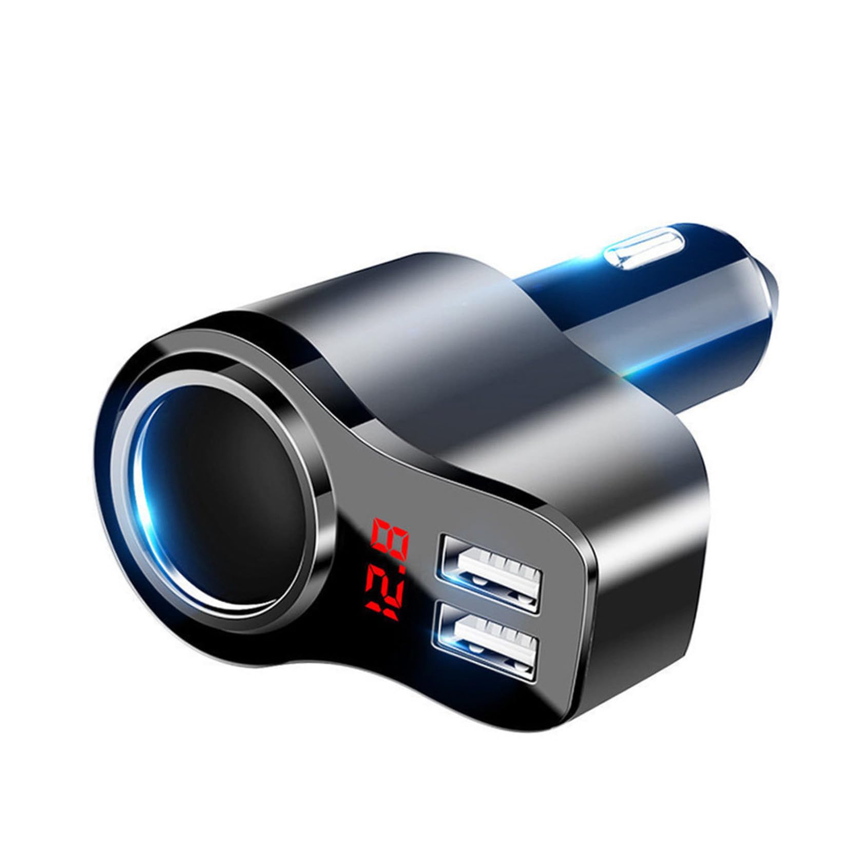 Cargador para coche Mikinona doble USB con pantalla digital LED 8