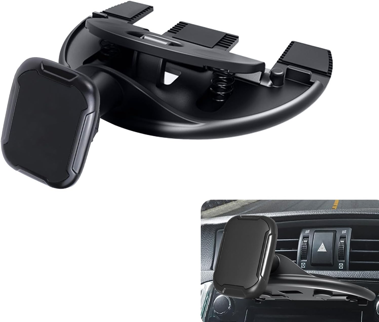 CD Phone Holder for Car, Phone Mount for CD Slot, 360° Rotation CD Player Cell Phone Mount, Adjustable CD Slot Phones Mount Holder for All Smartphones, Car Accessories (Magnetic)