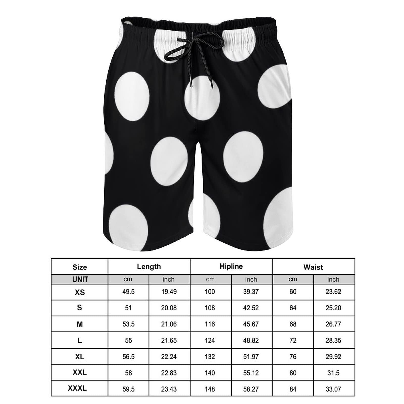 Amazon.co.jp: ショートパンツ 水玉 黒白 ビーチパンツ メンズ ジム用