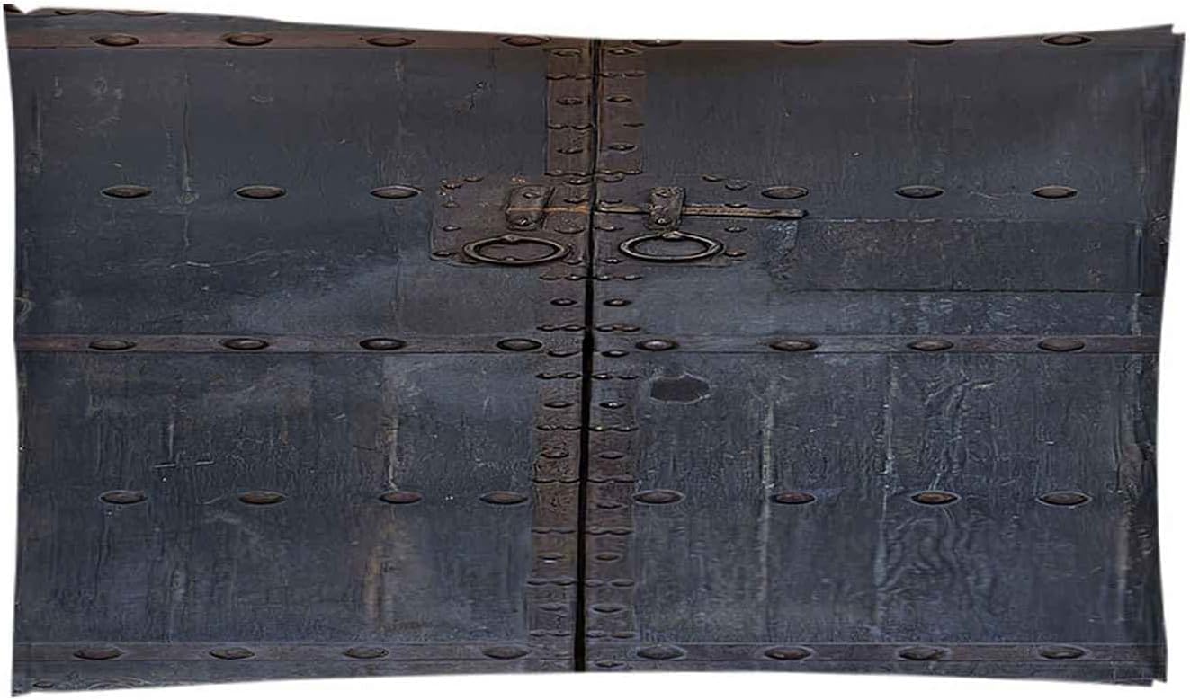 Telo Mare, Compatto E Leggero, Asciugatura Rapida, Ultra Assorbente, Per Spiaggia, Viaggi, Campeggio, Piscina, Asciugamano Spiaggia 3D, Cancello In Ferro D'Epoca 200 X 200 Cm -0R5L-R9T