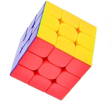 Dealbindaas Speed Cube 3 x 3 Sticker-Less 3 D Cube Puzzle Game for Beginners and Kids -Multicolour