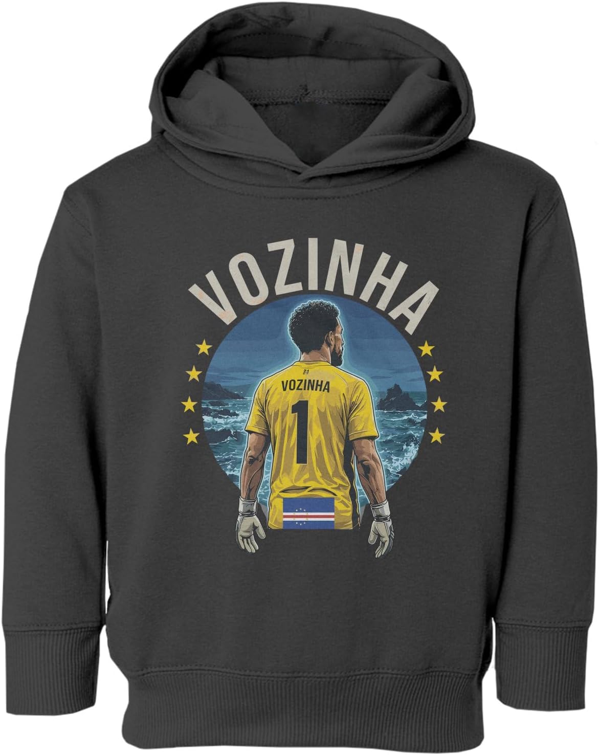 Vozinha Cabo Verde Goalkeeper Soccer Fans Toddler Hooded Sweatshirt