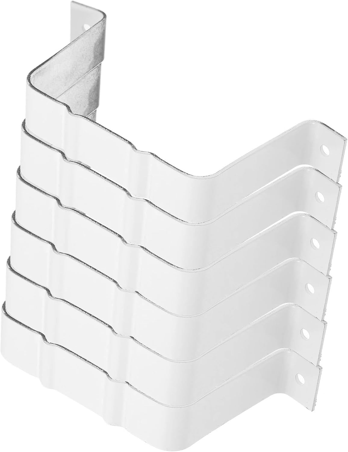 Downspout Hinge 6sets Aluminum Alloy Gutter Connector Downspout Extension Waterproof Pipeline Positioner Bracket