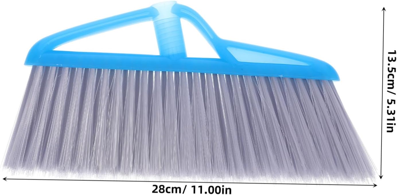 PRETYZOOM Push Broom Head Replacement Blue Soft Bristle Head for Household Cleaning for Indoor Outdoor Use Easy Detachable Design for Effortless Maintenance Floors Kitchens
