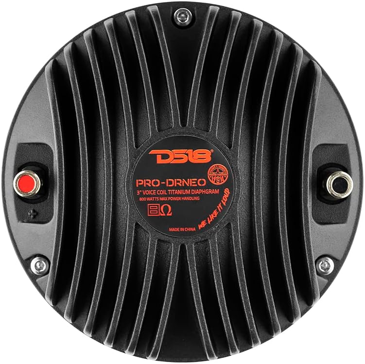 DS18 PRO-DRNEO 2" Throat Bolt On Neodymium Compression Driver 3" Titanium Voice Coil 800 Watts 115dB 8-Ohm (Single) : Musical Instruments