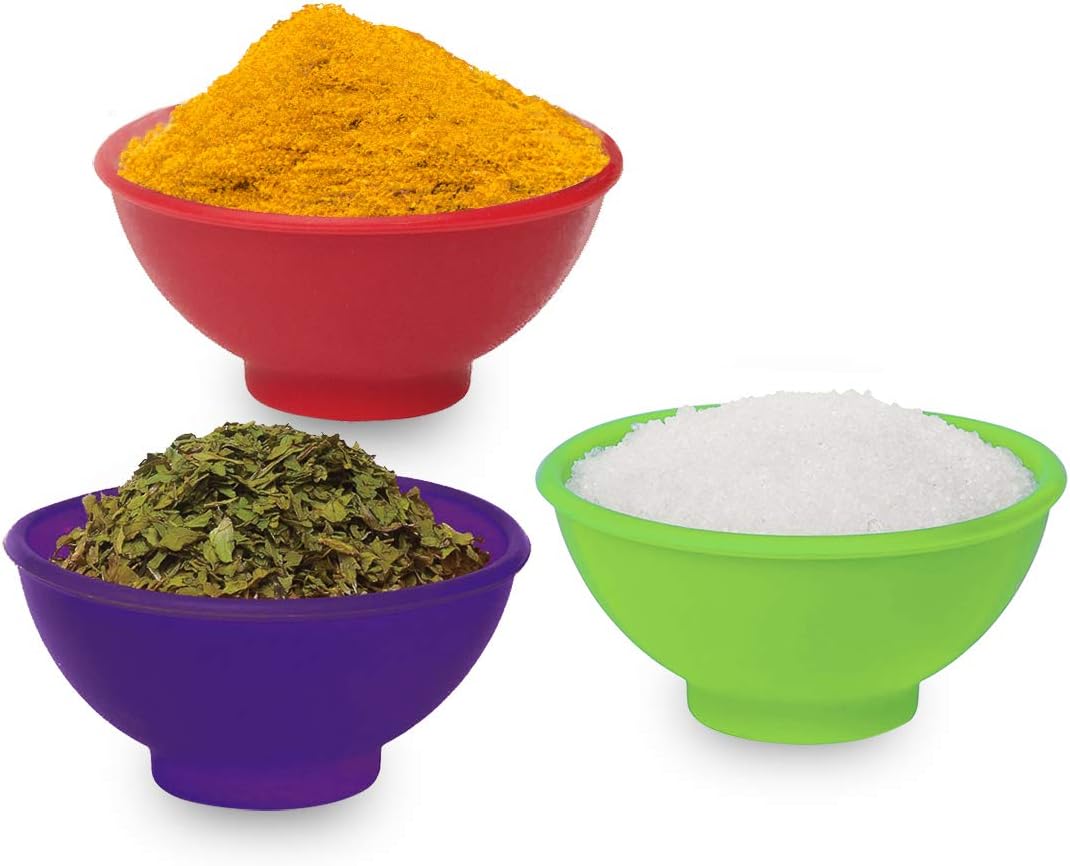 Kingro 20-Pack Mini Silicone Pinch Bowls, 1.75 Ounce Prep & Serve Bowls for Condiments, Dips, Snacks, DIY Crafts, Game Bits : Home & Kitchen