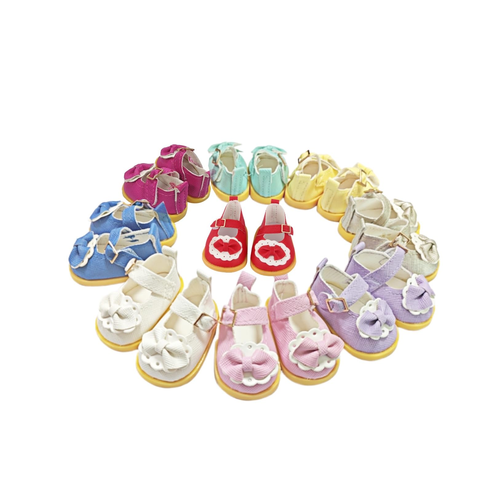 6 pairs of shoes 6 Pairs Miniature Canvas Sneaker Mini Tennis Shoes Fit Mini  main image 4
