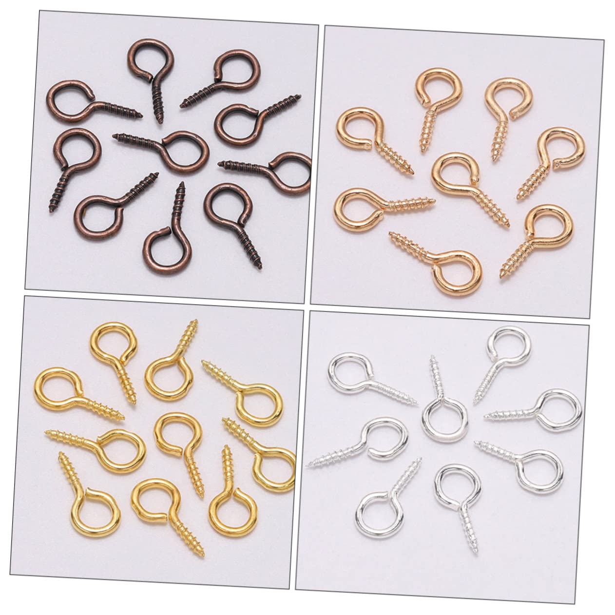 NUOBESTY 600Pcs Screw for DIY Jewelry Making Versatile Eye Pins for Necklaces Bracelets and Earrings Durable and Reliable Craft Supply
