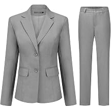 YUNCLOS Womens 2 Pieces Office Suit Set Long Sleeve Blazer Jacket and Suit Pants