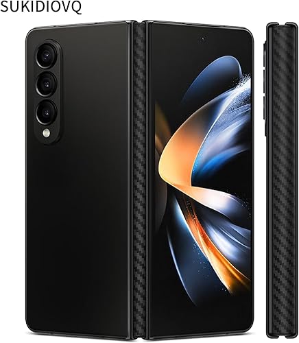 Miniatura 10 de Paquete de 4 para Samsung Galaxy Z Fold 5 Protector de bisagra Cubierta de Teléfono Adhesivo de Fibra de Carbono 3M Flexible PVC Vinilo Película