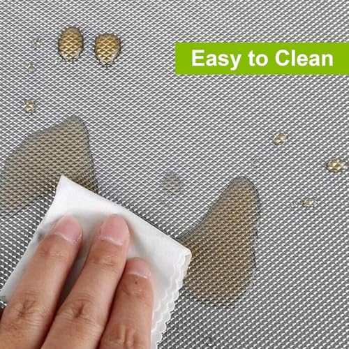 Image of JRM Multipurpose Waterproof EVA Anti-Slip Mat Roll for Kitchen, Drawer, Fridge, and Shelf Liner | Super Strong, Food Grade (Grey, 45W x 125L cm (1.25L m))