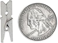 Vista 99 de JAM PAPER Wood Clip Clothespins - Small - 7/8 Inch - White - 50 Clothes Pins/Pack