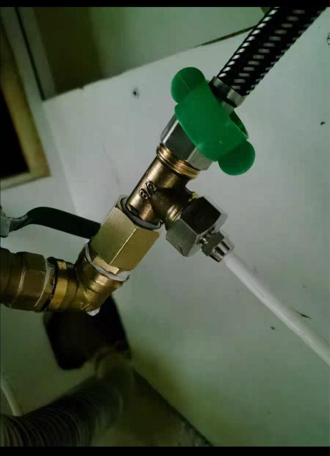MroMax Brass Pipe Fitting-1/2 PT Female Thread Straight Rod Adapter for Connecting Pipes with Different End Sizes 5Pcs