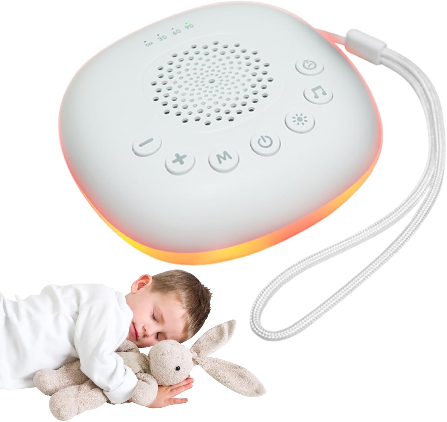 Portable White Noise Machine, White Noise Machine, Portable Only for Relaxed – USB Rechargeable Rechargeable Relaxing Sleep Assistance with Naturalistic Sounds for