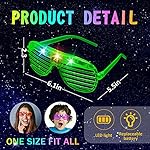 64Pack LED Glasses 5 Colors Light Up Glasses,Glow In The Dark Party Supplies, Shutter Shades Glow Sticks Glasses Neon Sunglasses Accessories for Kids Adults New Years Eve - Image 3