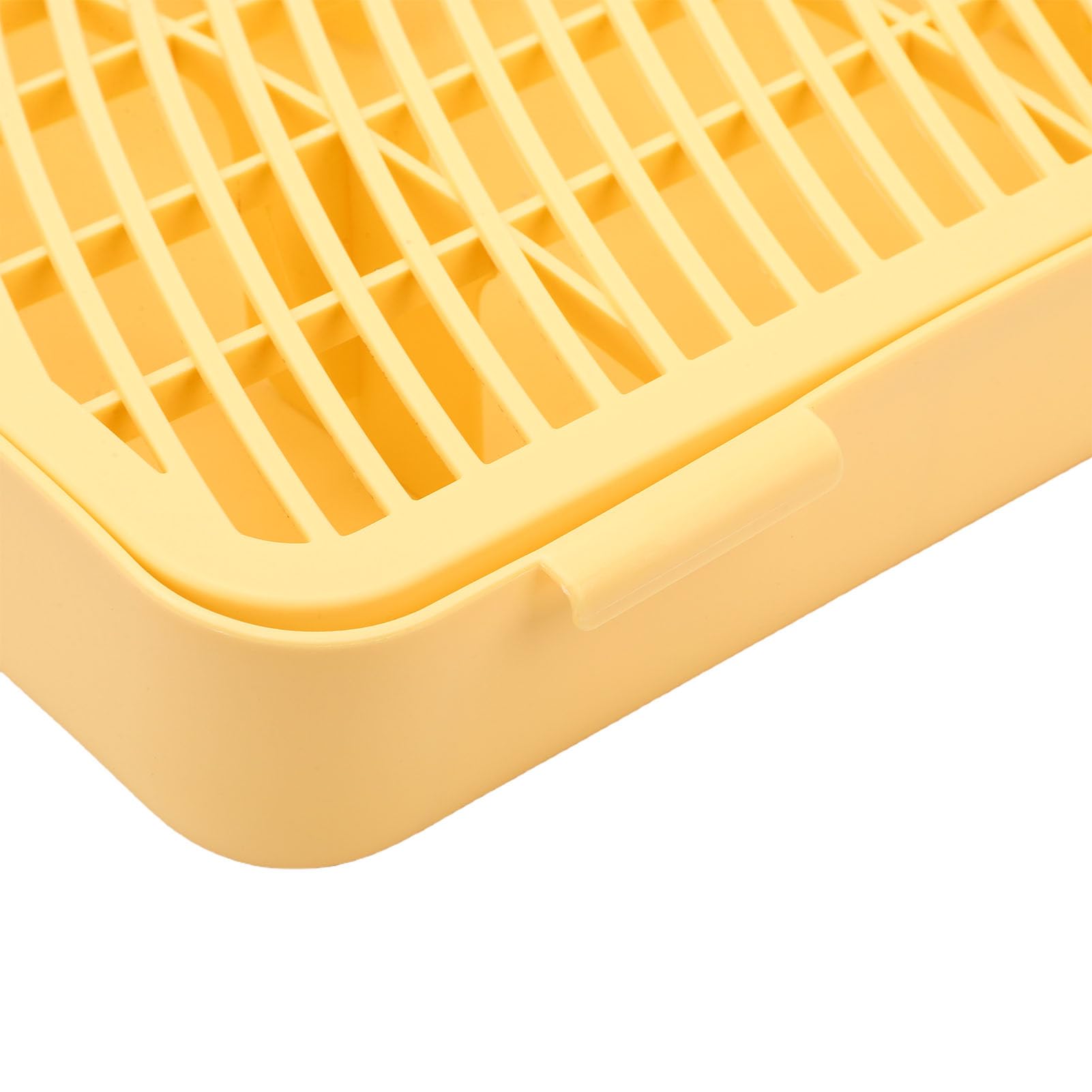 Asixxsix Tapis de Litière, Capteur de Litière pour Chat à Double Couche Anti-éclaboussures, Rampe de Marche avec Fonction de Filtre Lavable pour Chatons Chats âgés (Yellow)