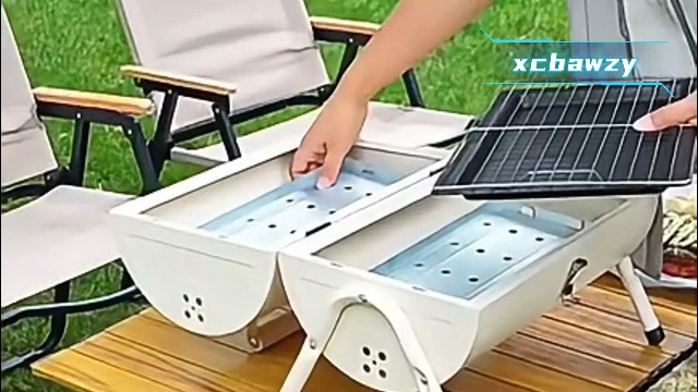 Amazon | xcbawzy ダブル面 ポータブル BBQコンロ 折りたたみ式