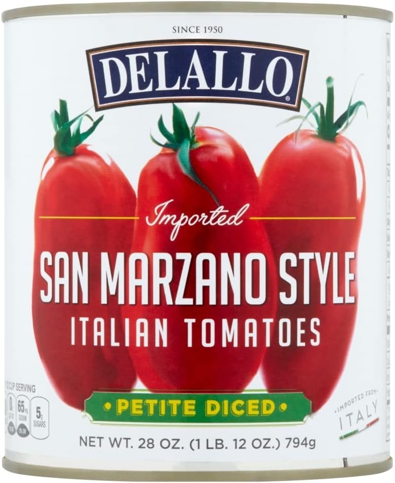 DeLallo San Marzano Style Diced Tomatoes, 28 Ounce Can
