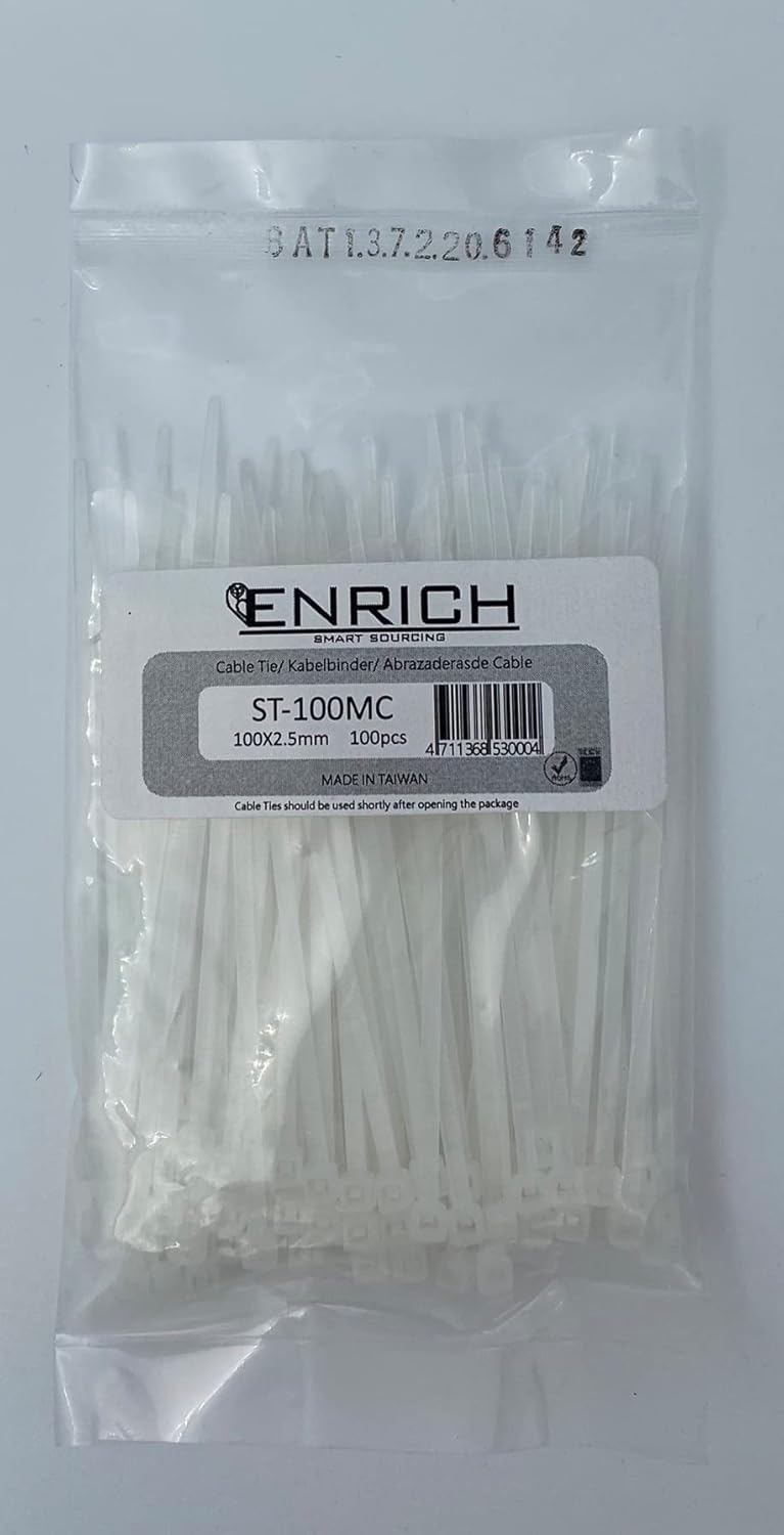 Enrich SelfLocking Nylon Cable Tie 4.0" x 18 lbs, Natural