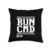Run CMD - Computer Nerd Throw Pillow