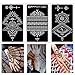 30 Sheets Henna Tattoo Kit Stencil Glitter Temporary Tattoo Templates Indian Henna Tattoo Sticker Kit For Body Hand Painting(1)