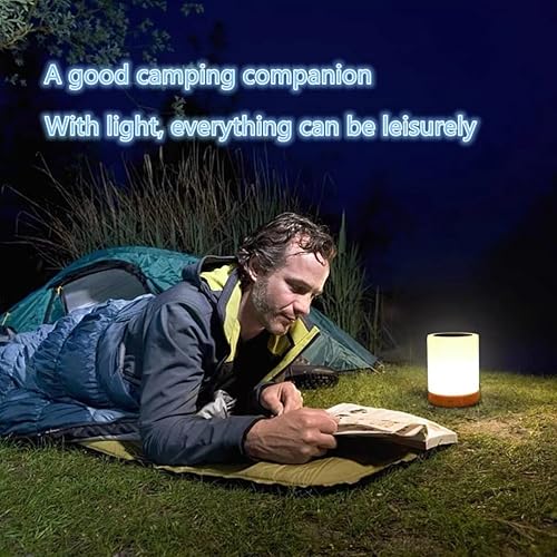 Miniatura 3 de Hilitand Luz nocturna, lámpara táctil LED recargable por USB, lámparas de mesita de noche, regulables, RGB y blanco cálido, luces nocturnas para