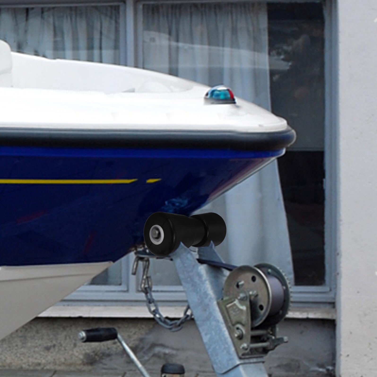 Support Quille Robuste pour Remorque Bateau Caoutchouc Installation Facile Mouvement Fluide de Remorque Polyvalentes pour Bateaux et Yachts