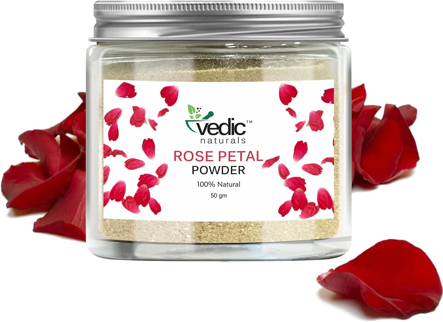 Rose Petal Powder Face Pack | 100% Natural | Skin Glow, Anti Ageing & Skin Hydration | 50g