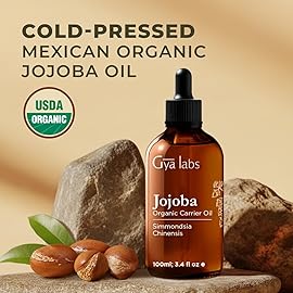 Gya Labs Jojoba Carrier Oil - 3.4 Fl Oz - for Hair, Skin, Face, Scalp & Body Massage