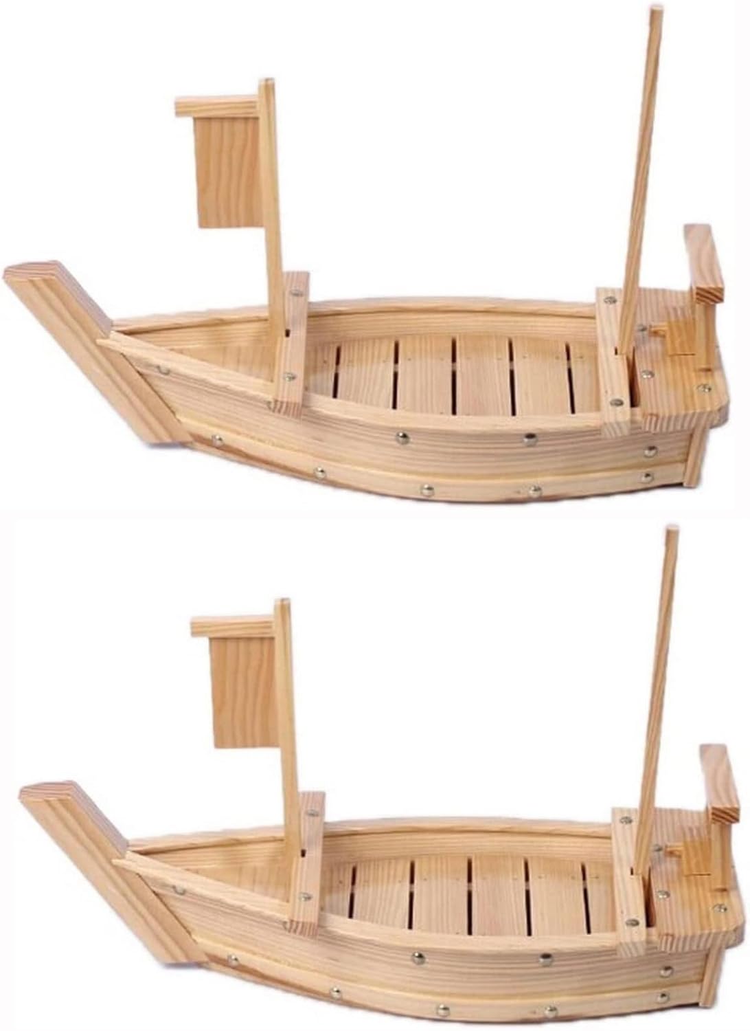 JapanBargain, Jumbo Bamboo Sushi Boat 47.5" – Extra-Large Sushi, Sashimi & Nigiri Serving Tray with Removable Center for Parties, Restaurants, Catering